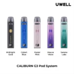 UWELL 正版Uwell Caliburn G3 Kit咖哩棒G3小煙主機套裝/G3空油倉｜選購資訊