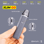 OXVA｜OXVA XLIM GO 小蠻牛輕盈型註油式小煙主機｜1000mAh大電量 30W輸出｜頂部注油防漏 仿皮革質感 (含3ml油艙)｜產品規格：圖片 3