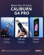 UWELL CALIBURN G4 PRO 咖哩棒電子煙主機套裝｜850mAh大電量 G4 GPP倒灌系統｜18W三段功率調節 (含0.6Ω/0.9Ω霧化芯)｜產品特色與規格：圖片 2