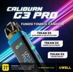 Uwell Caliburn G3 PRO 卡里蹦系列｜UWELL Caliburn G3 PRO 咖哩棒註油式小煙主機｜全螢幕UI介面｜35W可調輸出｜規格與相容資訊：圖片 4